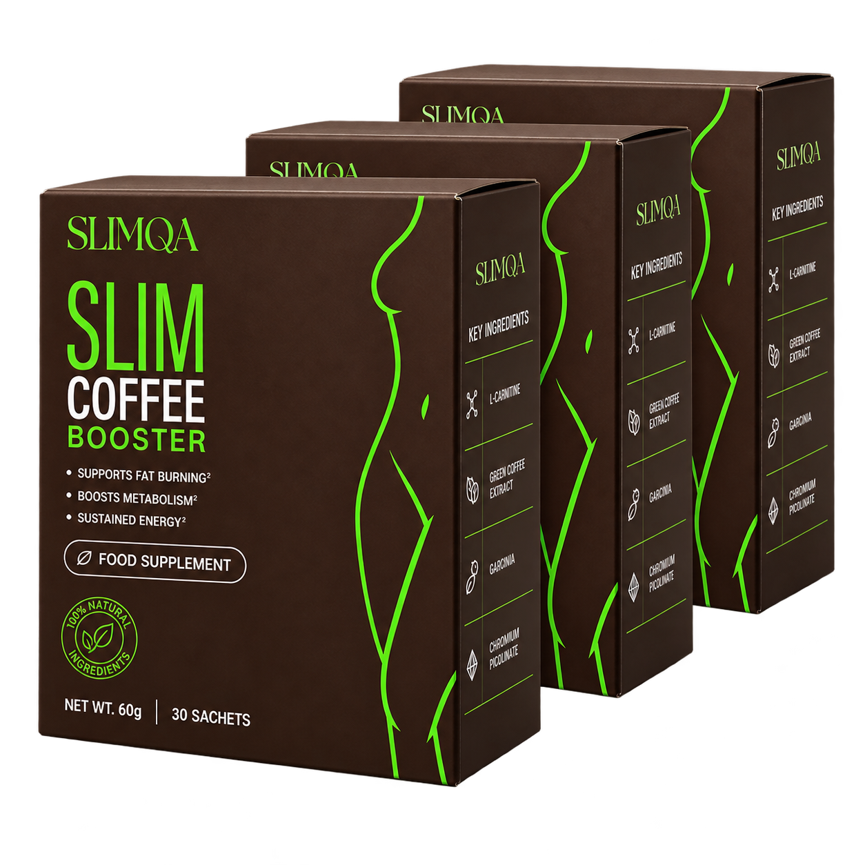 Slimqa Slim Coffee – Produktpackungen