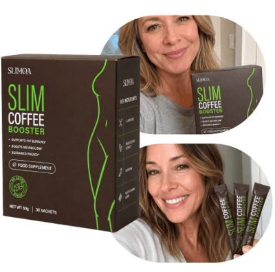 Slimqa Slim Coffee mit Produkt und Kundinnen